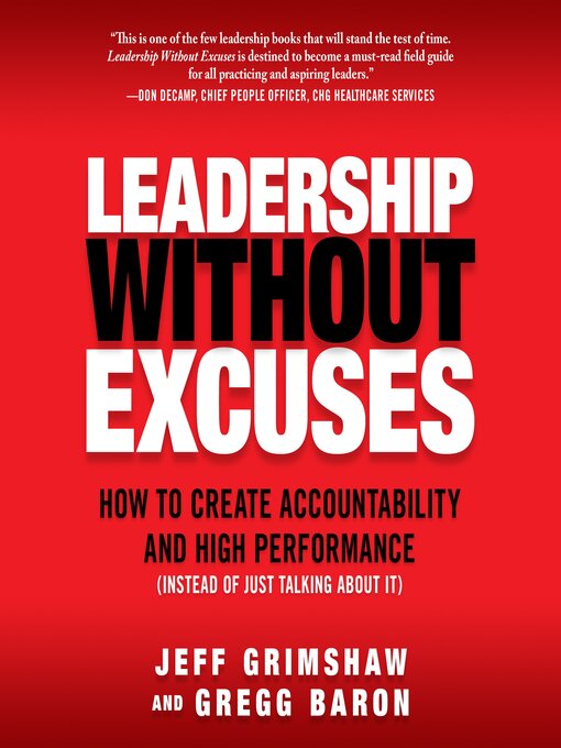 Title details for Leadership Without Excuses by Jeff Grimshaw - Wait list
